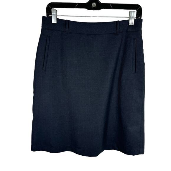 L.L. Bean 100% Wool Dark Gray Classic Fit Straight Above Knee Lined Skirt Size 6 - Picture 1 of 10